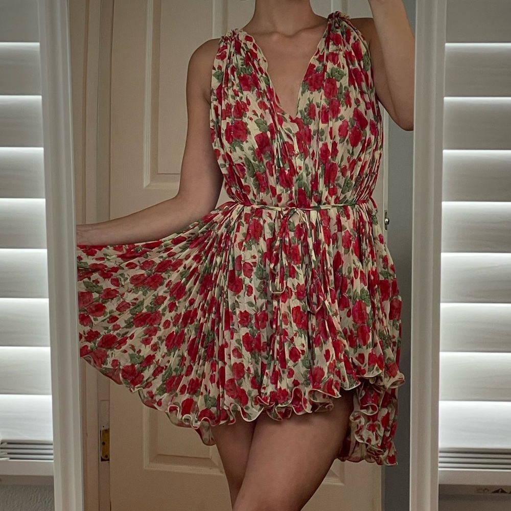 Beautiful floral curtain dress